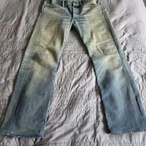 Ralph Lauren Double RL Faded Blue Bootcut Jeans 31x34 (fit 34x31)